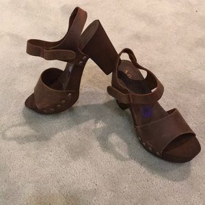 A. Giannetti wooden sandals